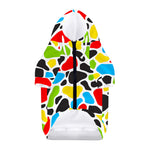 Colorful Cow Print Dog Zip Up Hoodie