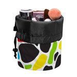 Colorful Cow Print Drawstring Makeup Bag