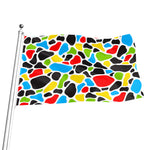 Colorful Cow Print Flag