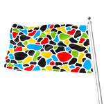 Colorful Cow Print Flag