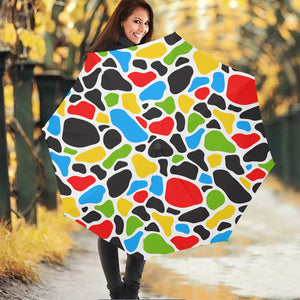 Colorful Cow Print Foldable Umbrella