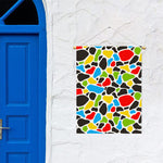 Colorful Cow Print Garden Flag