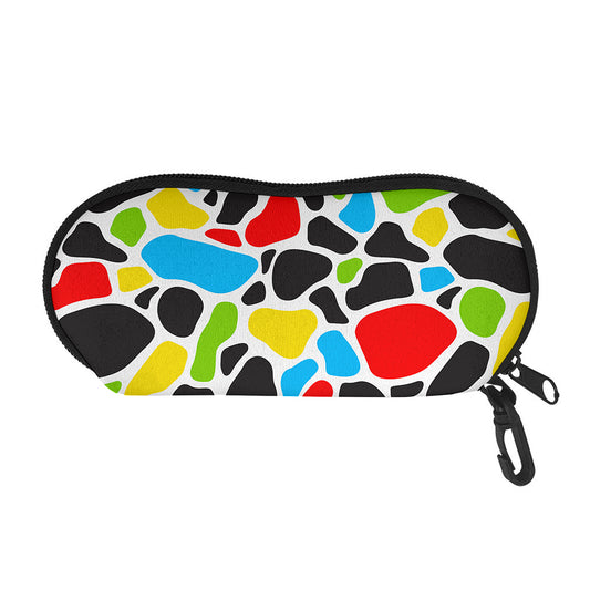 Colorful Cow Print Glasses Case
