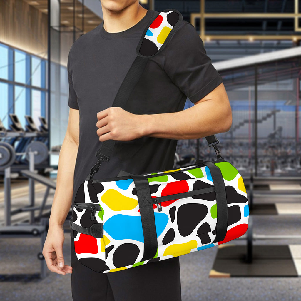 Colorful Cow Print Gym Bag