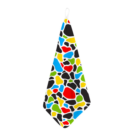 Colorful Cow Print Hand Towel