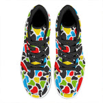 Colorful Cow Print High Top Leather Sneakers