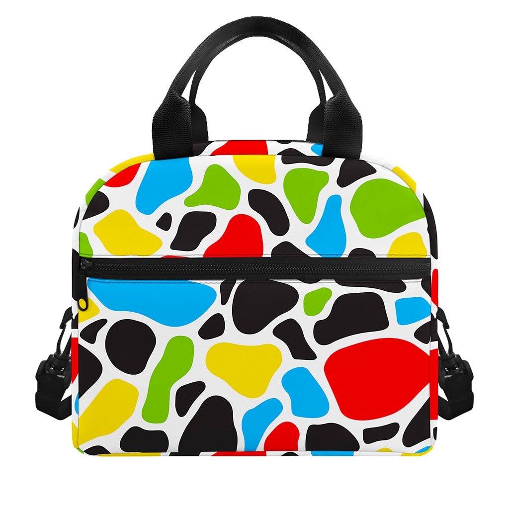 Colorful Cow Print Insulated Lunch Bag