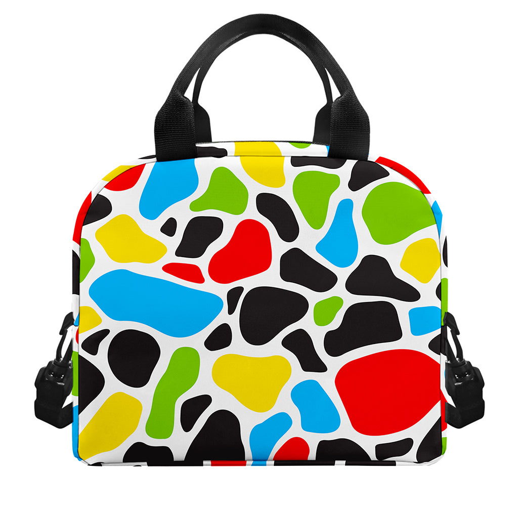 Colorful Cow Print Insulated Lunch Bag