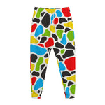 Colorful Cow Print Jogger Pants