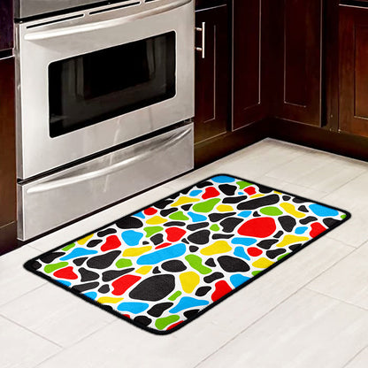 Colorful Cow Print Kitchen Mat