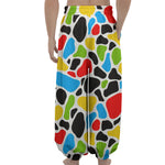 Colorful Cow Print Lantern Pants