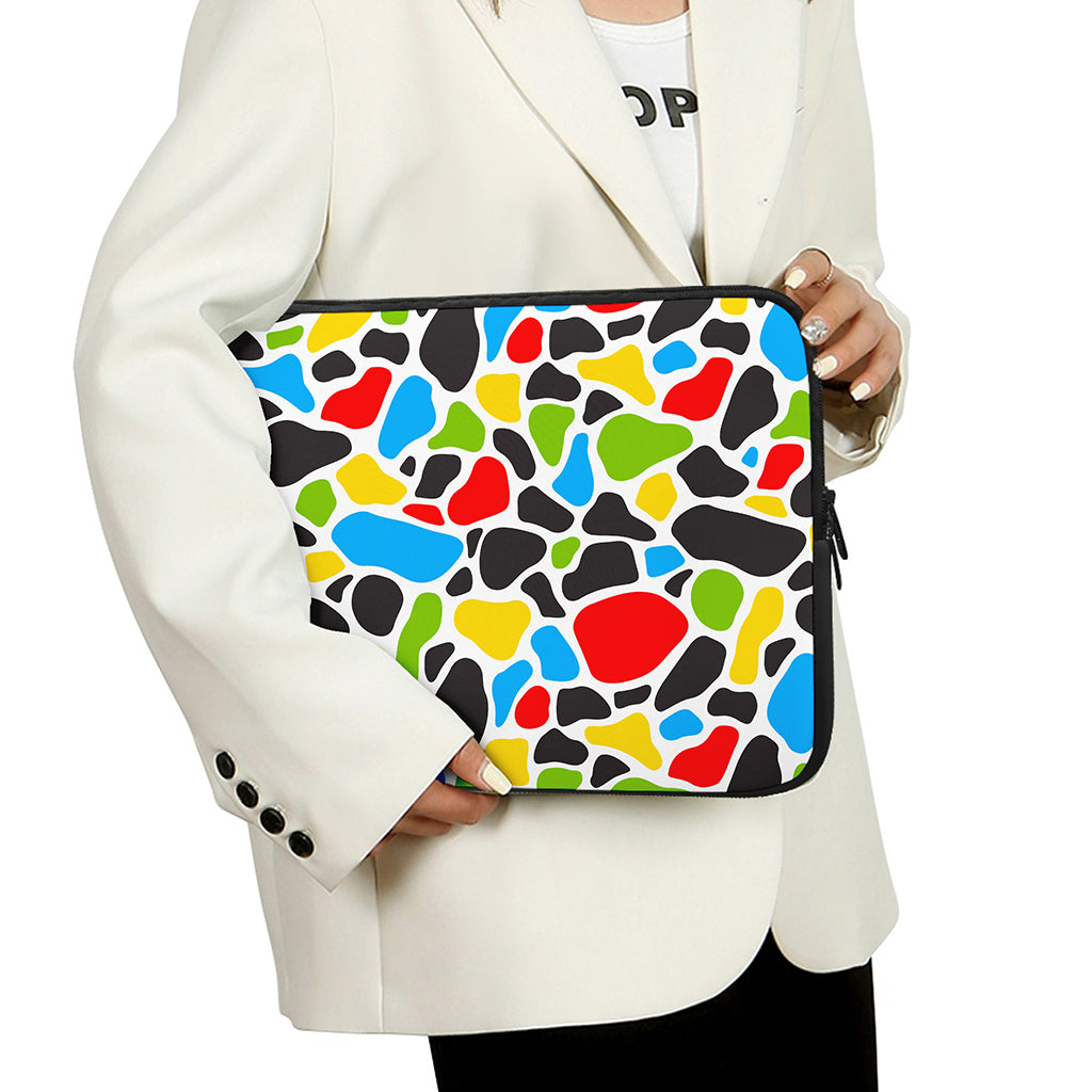 Colorful Cow Print Laptop Sleeve
