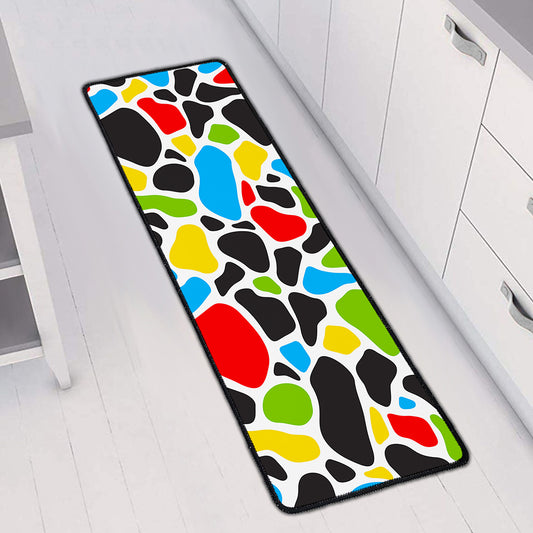 Colorful Cow Print Long Kitchen Mat