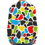 Colorful Cow Print Long Sleeve Baseball Jersey