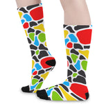 Colorful Cow Print Long Socks