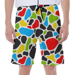 Colorful Cow Print Men's Beach Shorts