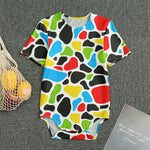 Colorful Cow Print Men's Bodysuit