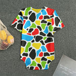 Colorful Cow Print Men's Bodysuit