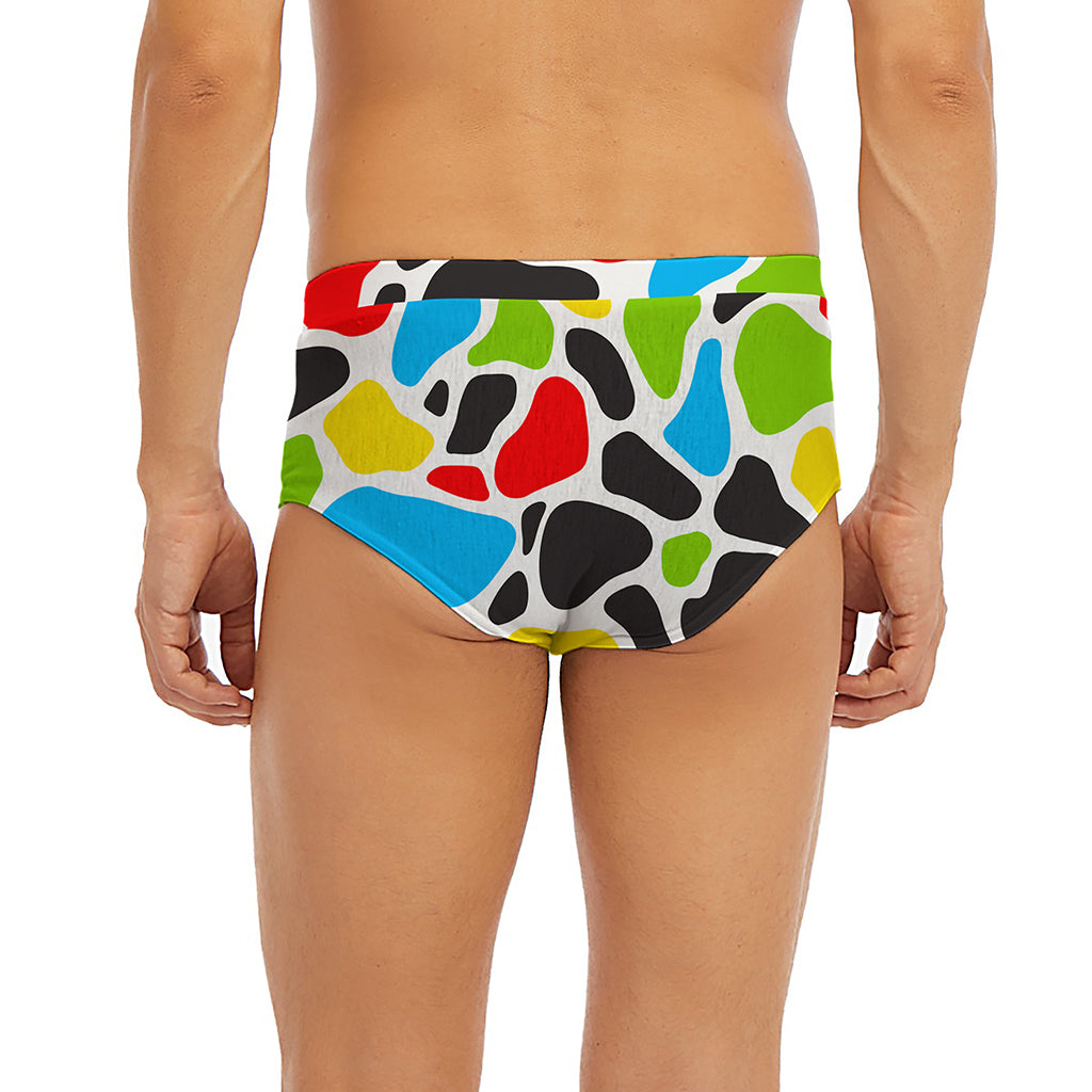 Colorful Cow Print Men's Briefs