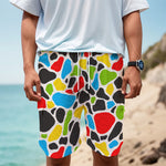 Colorful Cow Print Men's Cargo Shorts