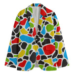 Colorful Cow Print Men's Cotton Blazer