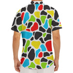 Colorful Cow Print Men's Deep V-Neck Shirt