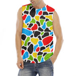 Colorful Cow Print Men's Fitness Tank Top