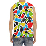 Colorful Cow Print Men's Fitness Tank Top