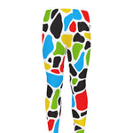 Colorful Cow Print Men's leggings