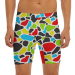 Colorful Cow Print Men's Long Boxer Briefs