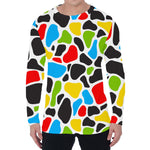 Colorful Cow Print Men's Long Sleeve T-Shirt