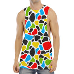 Colorful Cow Print Men's Muscle Tank Top