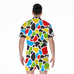 Colorful Cow Print Men's Rompers