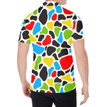 Colorful Cow Print Men's Shirt