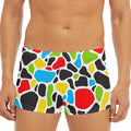 Colorful Cow Print Men's Short Boxer Briefs