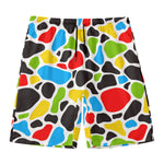 Colorful Cow Print Men's Swim Trunks