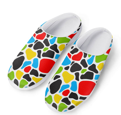 Colorful Cow Print Mesh Casual Shoes