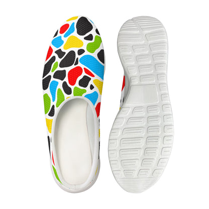 Colorful Cow Print Mesh Casual Shoes