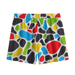 Colorful Cow Print Mesh Shorts