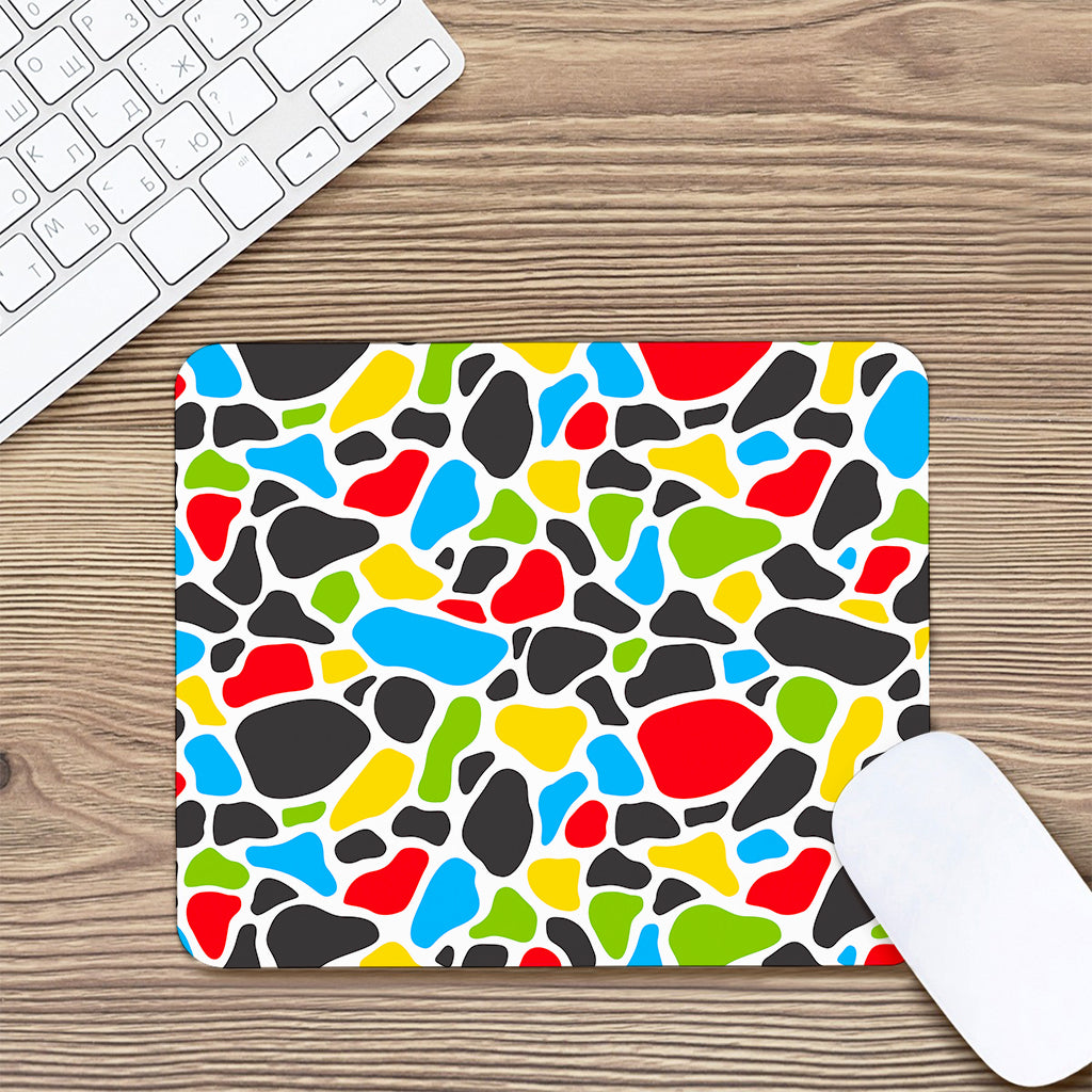 Colorful Cow Print Mouse Pad