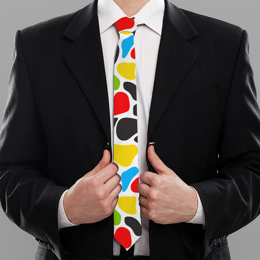 Colorful Cow Print Necktie