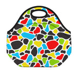 Colorful Cow Print Neoprene Lunch Bag