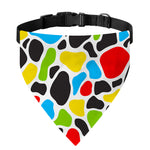 Colorful Cow Print Over The Collar Dog Bandana