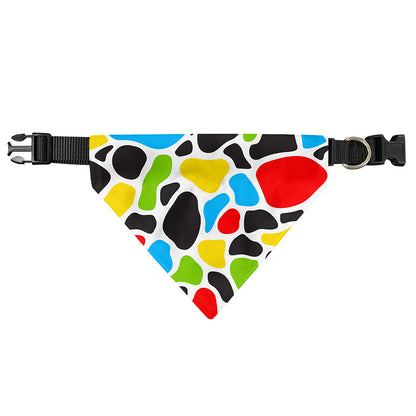 Colorful Cow Print Over The Collar Dog Bandana