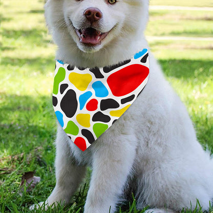 Colorful Cow Print Over The Collar Dog Bandana