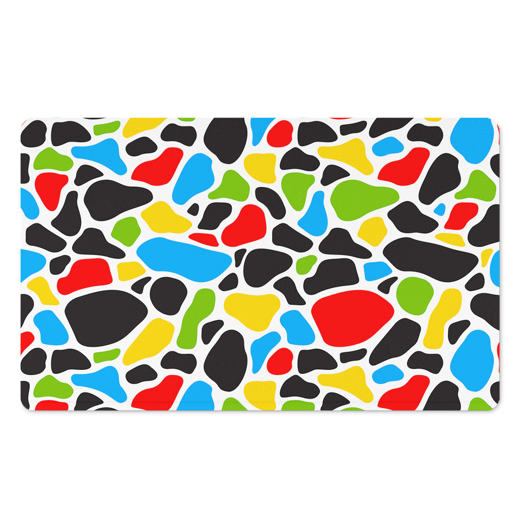 Colorful Cow Print Polyester Doormat