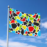 Colorful Cow Print Polyester Flag