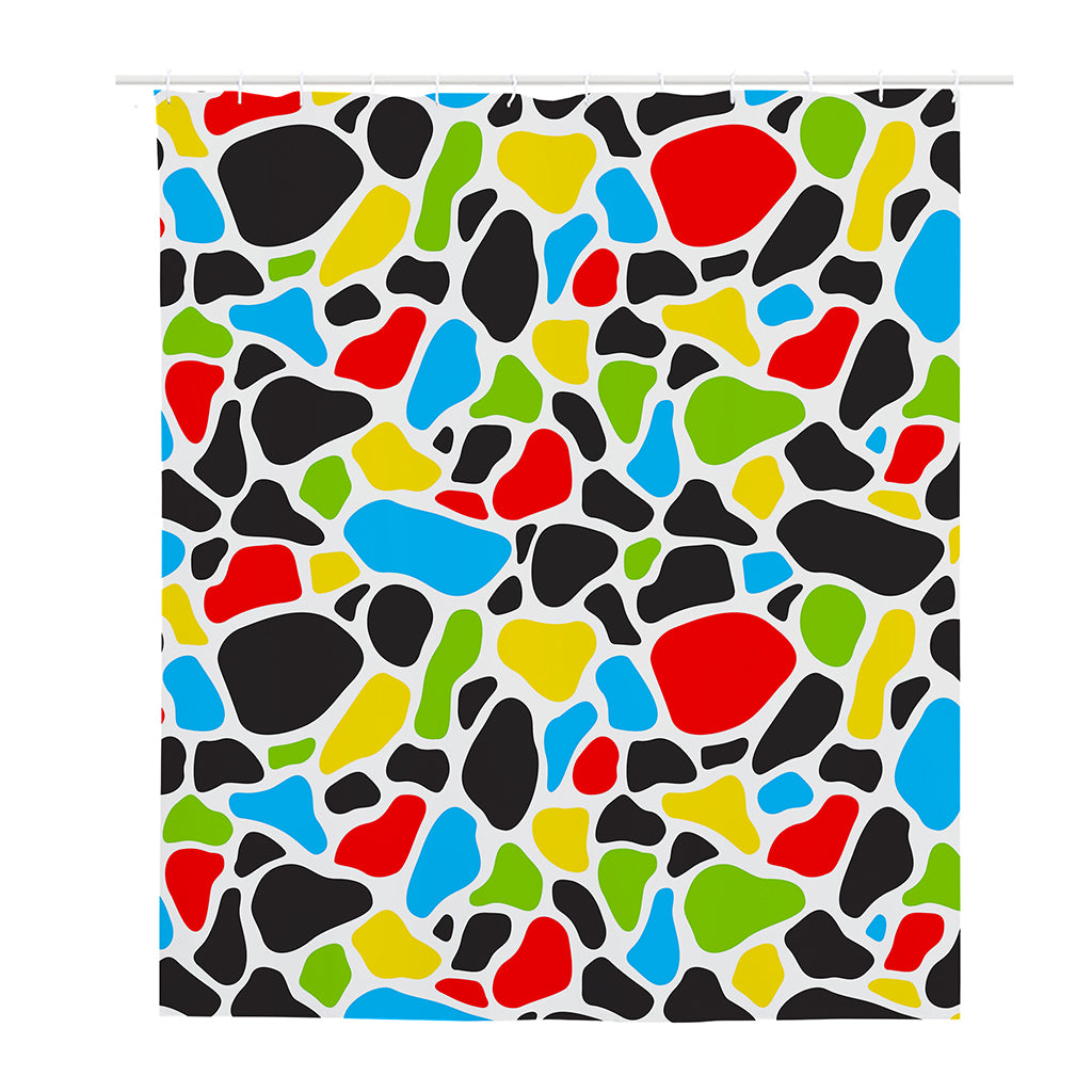 Colorful Cow Print Polyester Shower Curtain