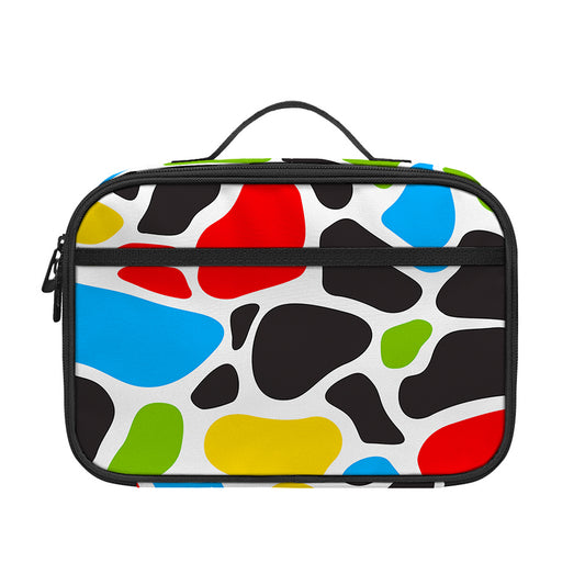 Colorful Cow Print Portable Lunch Bag