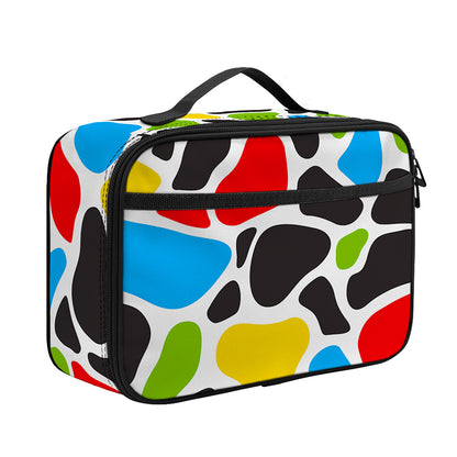 Colorful Cow Print Portable Lunch Bag